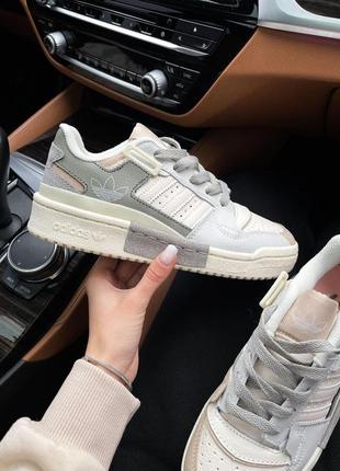 Женские кроссовки adidas forum grey beige 36-37-38-39-40