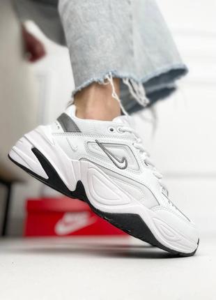 Nike m2k tekno ‘white grey’4 фото