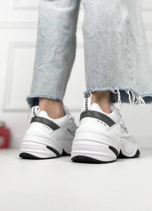 Nike m2k tekno ‘white grey’5 фото
