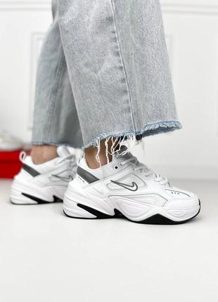 Nike m2k tekno ‘white grey’7 фото