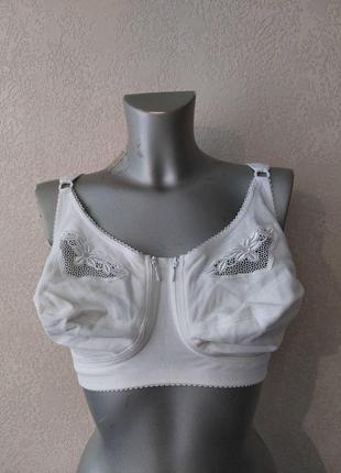 34h,75н, emma-jane zip nursing bra белый бюстгальтер для кормления2 фото