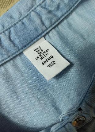 Свободная джинсовая рубашка женская в идеале лиоцелл.5 фото