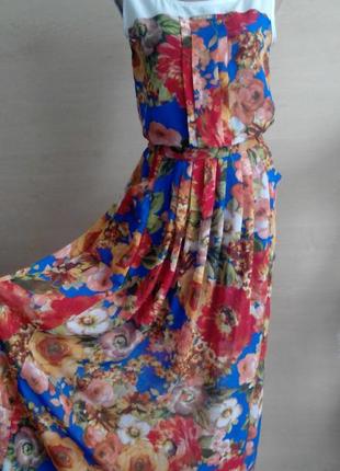 Длинное платье с цветочным принтом   arizzo