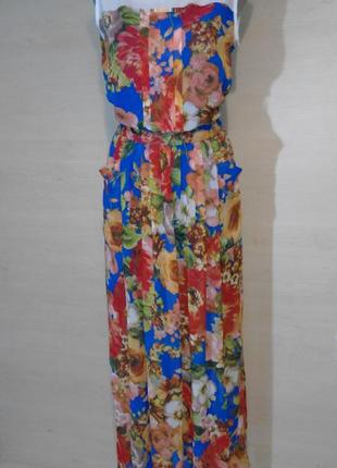 Длинное платье с цветочным принтом   arizzo2 фото