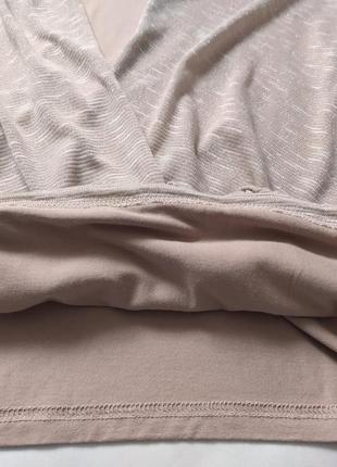Реглан блуза трикотажный с полочками на запах, на резинке, укороченый рукав 3/4, лонгслив5 фото