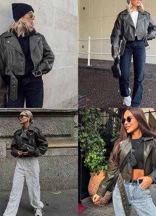 В наявності❗️оригінал❗️art.4341/826  невловима куртка, вінтаж косуха zara кожанка нова колекція10 фото