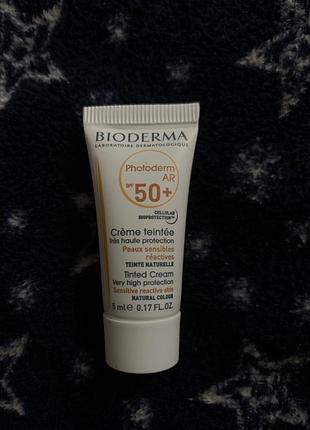 Солнцезащитный крем спф 50 с легким тонированием bioderma photoderm ar spf 50