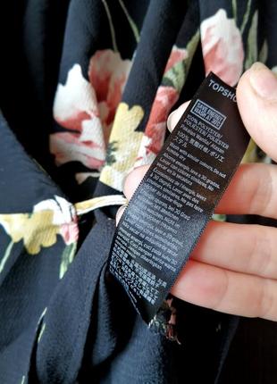 Шикарная новая блуза блузка на запах. цветы. topshop7 фото
