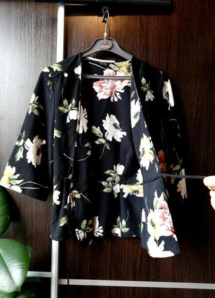 Шикарная новая блуза блузка на запах. цветы. topshop3 фото