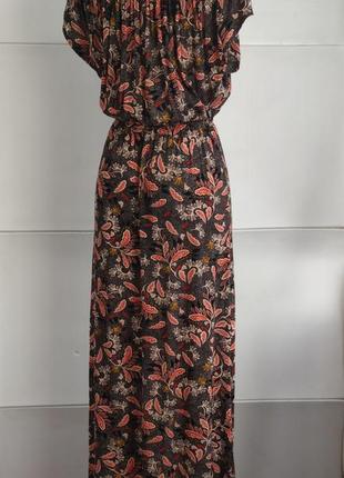 Сукня максі h&m  з віскози з відкритими плечима3 фото
