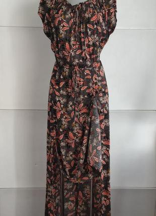 Сукня максі h&m  з віскози з відкритими плечима7 фото
