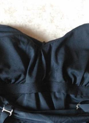 Закритий чорний суцільний купальник bonprix collection з дуже гарним драпуванням розмір xl-xxl9 фото