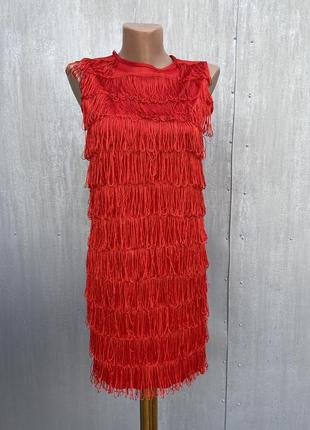 Платье красное коротенькое