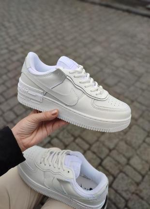 Женские кроссовки nike air force 1 shadow white3 фото