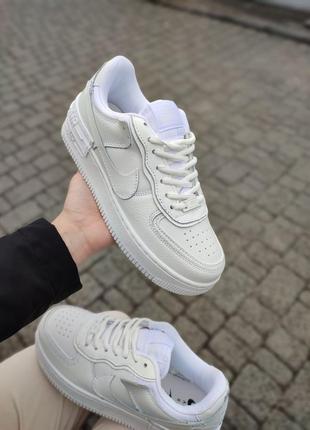 Женские кроссовки nike air force 1 shadow white