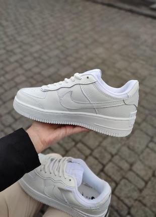 Женские кроссовки nike air force 1 shadow white4 фото