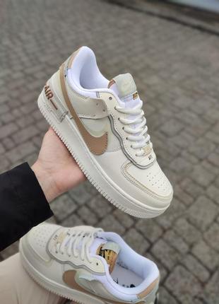 Женские кроссовки woven nike all white air forces with red woven nike check blue book beige brown
