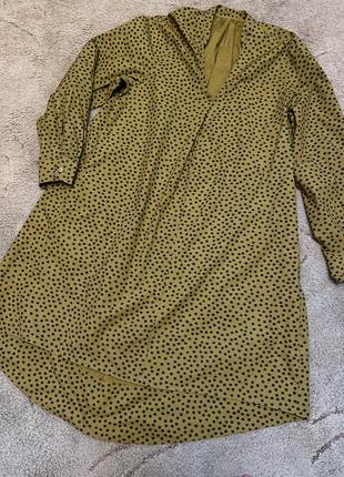 Платье обьемный рукав коттон