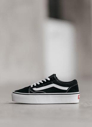 Vans old skool black high platform масивні кеди венс олд скул на високій підошві черные массивные кеды на высокой платформе3 фото