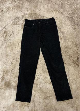 Вельветові бархатні джинси прямі в рубчик вінтаж1 фото
