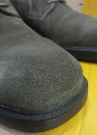 Мужские ботинки на шнурках geox (сток, замша, италия) #r0287 фото