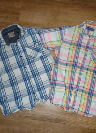 Рубашка next некст из смеси льная на 8 лет
