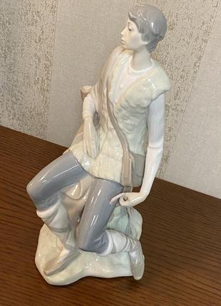 Фарфоровая статуэтка lladro «пастух». 8