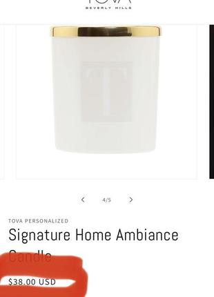 Tova signature home ambiance candle дуже ніжна соєва свічка аромасвіча4 фото