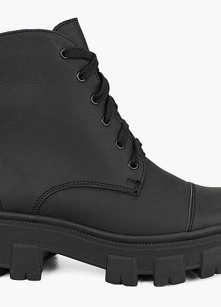 Черевики жіночі демісезонні чорні натуральна шкіра україна vm villomi - розмір 40 (26 см)