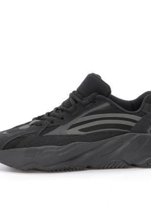 Adidas yeezy boost 700 v2 black, кроссовки мужские адедас зи буст 700, кроссовки мужественные черненые адидас лозы 7007 фото