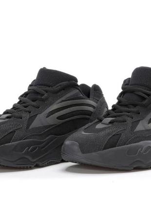 Adidas yeezy boost 700 v2 black, кроссовки мужские адедас зи буст 700, кроссовки мужественные черненые адидас лозы 7005 фото