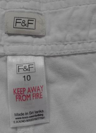 Стильные белые шорты f&f 7