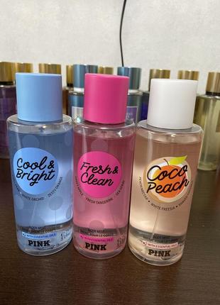 Парфюмированный спрей для тела victorias secret cool& bright, coco peach