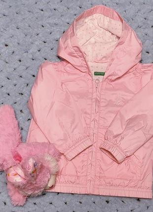 Вітровка, вітровочка, куртка, плащівочка, курточка, фірми benetton для маленької принцеси1 фото