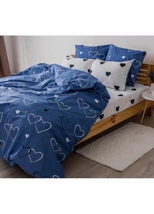 Постільна білизна теп happy sleep navy blue love 312 фото