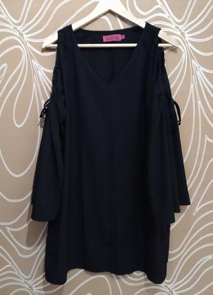 Черное платье  boohoo размер 421 фото