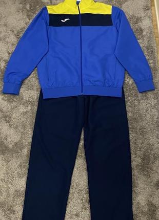 Спортивний чоловічий костюм жовто-блакитний у розмірі l від бренду joma.