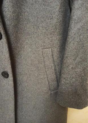 Шерстяное пальто стиль casual, прямой крой3 фото