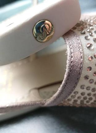 Adrianna papell сандалии розовые кожаные с стразами бренд оригинал4 фото