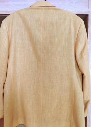 Британский бренд, премиум класса, мужской классический пиджак, жакет желтый3 фото