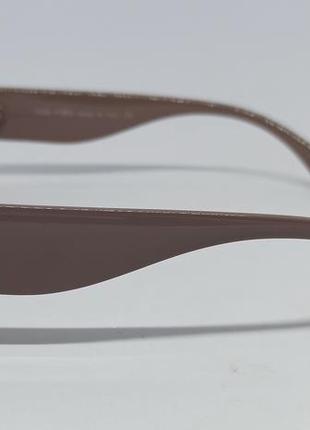 Очки в стиле tom ford женские солнцезащитные бежево коричневые с градиентом в прозрачной оправе3 фото