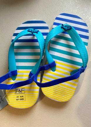 Шлепанцы детские, шлепанцы желто голубые, сандалии