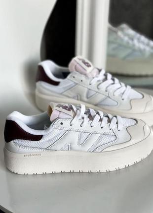 Женские кроссовки new balance ct302 white brown 36-37-38-39