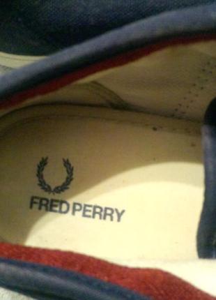 Fred perry vintage tennis canvas кеды кроссы кроссовки 26.5-27 см7 фото