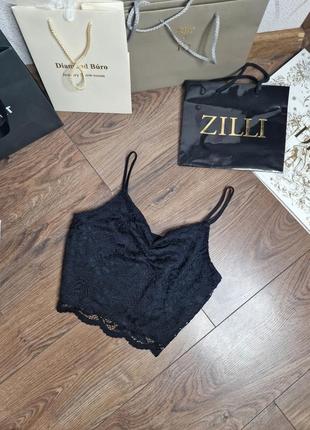 Майка топ с кружевом