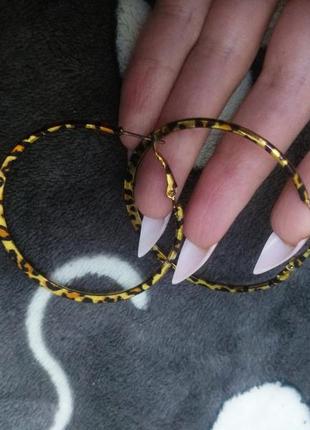 Новые серьги кольца леопард3 фото