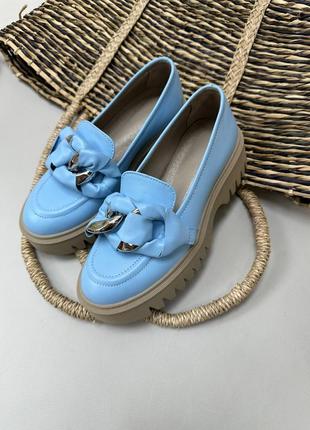 Стильные туфли лоферы из натуральной итальянской кожи и замша женские5 фото