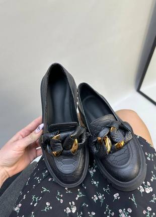 Стильные туфли лоферы из натуральной итальянской кожи и замша женские7 фото