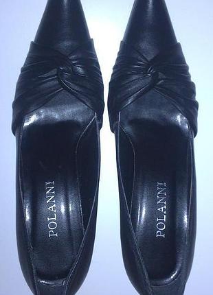 Черные кожаные туфли в стиле balenciaga баленсиага