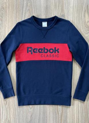 Чоловічий бавовняний світшот з принтом reebok classic